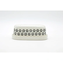 butter dish with lid,Simple Pattern Ceramic Butter Dish, home dining essentials